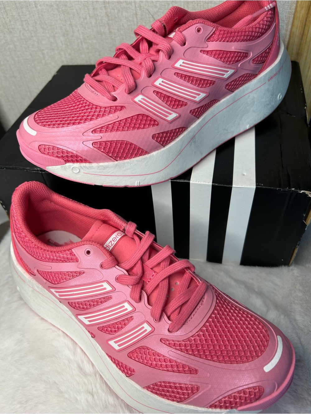 New‎ in Box Adidas Adizero Aruku J Pink Comfy Athletic Shoes JP6867 Size 7